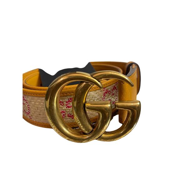 Gucci raffia big GG belt size 75 - Picture 8 of 9